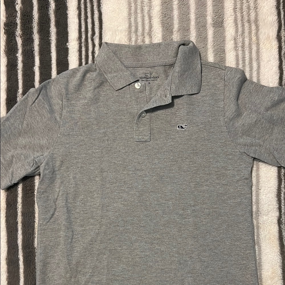 Vineyard Vines Classic Gray Polo kids L (16)